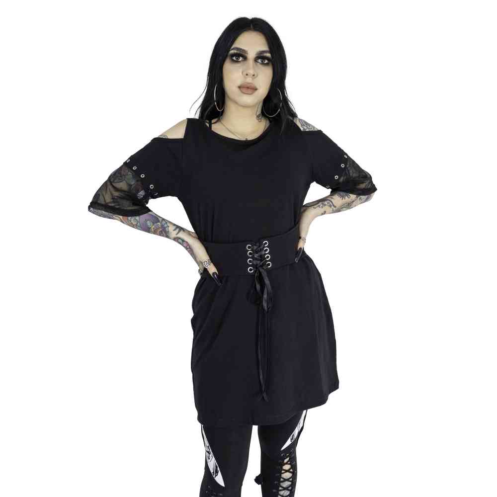 Vixxsin - SHRIEK Lange top - Zwart